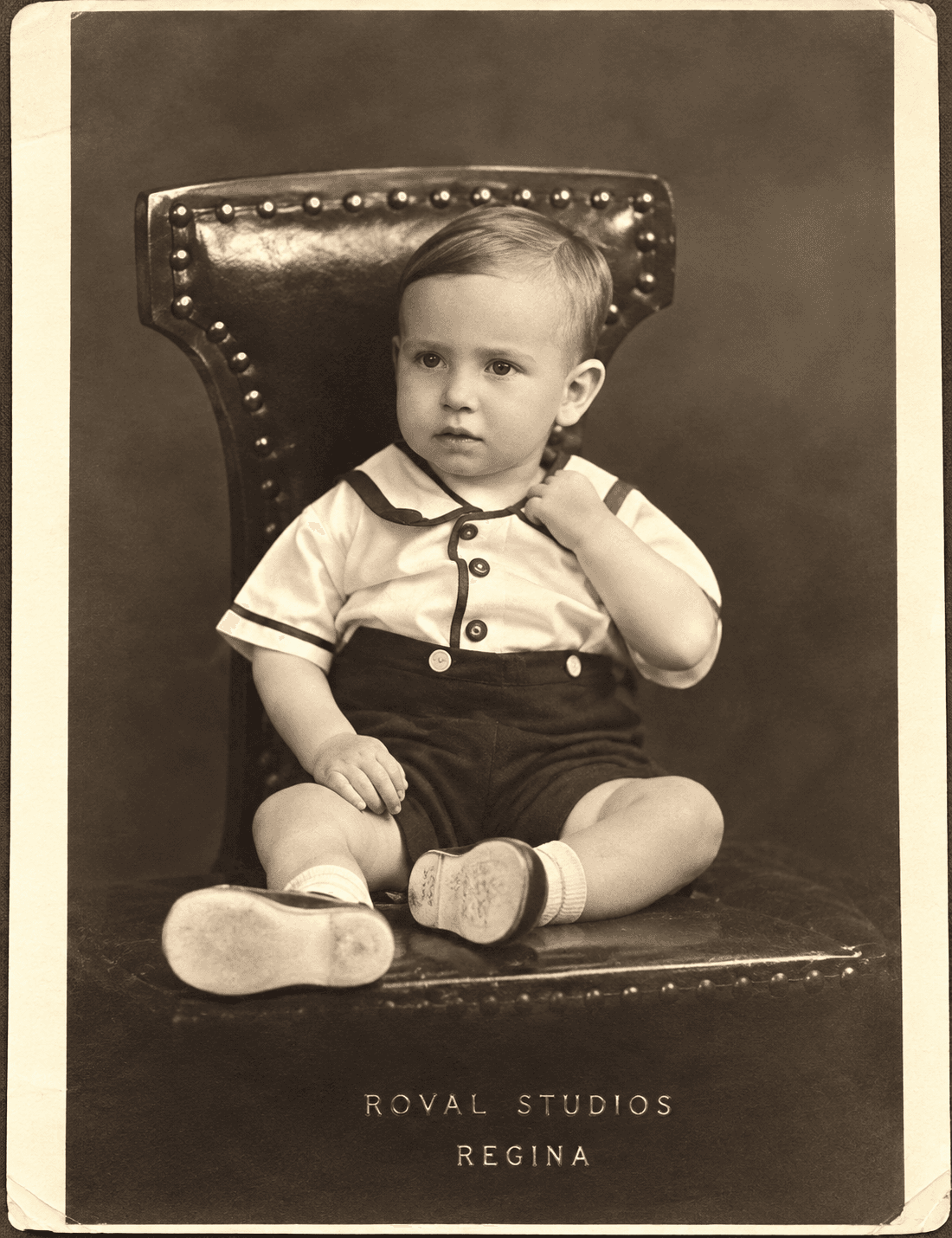 John Carl Jack Goebel as a toddler, Regina, Saskatchewan