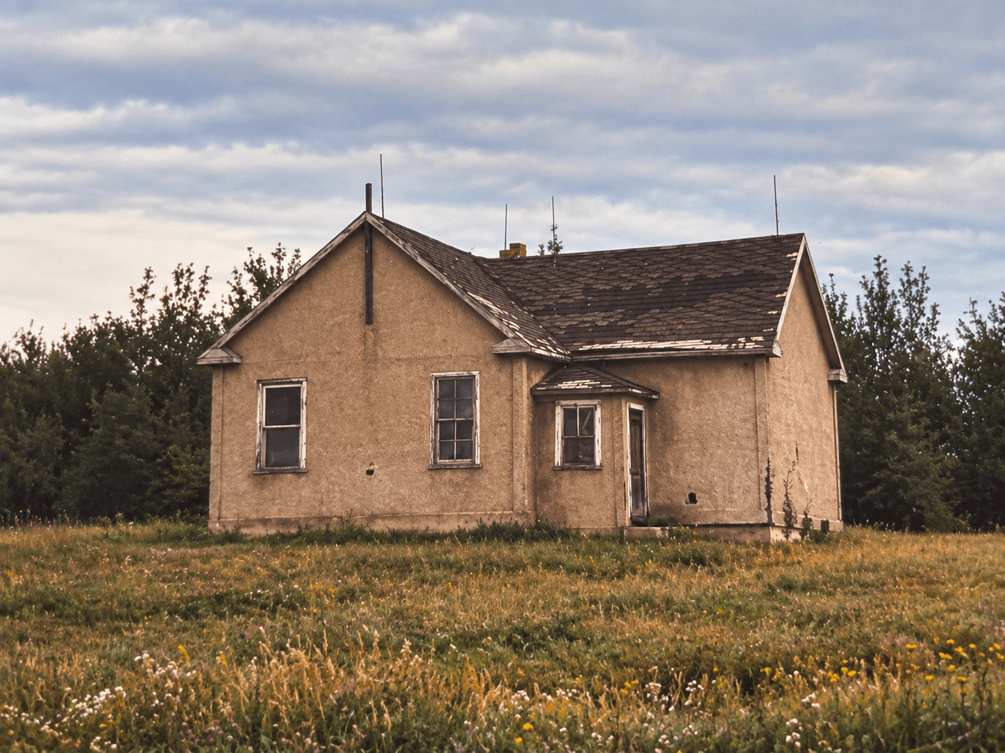 Violet's schoolhouse near Ituna, Saskatchewan, photographed circa 1984