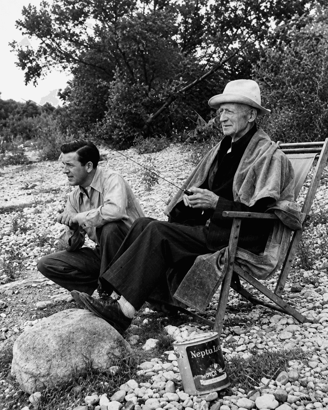 William fishing, circa mid-1940s